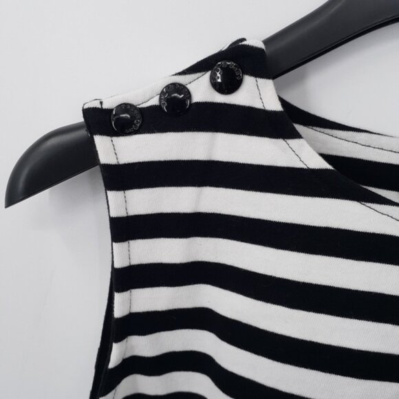 Rag & Bone Brit Crop Top | Striped Sleeveless Cotton | Size M | Black & White - Picture 6 of 9
